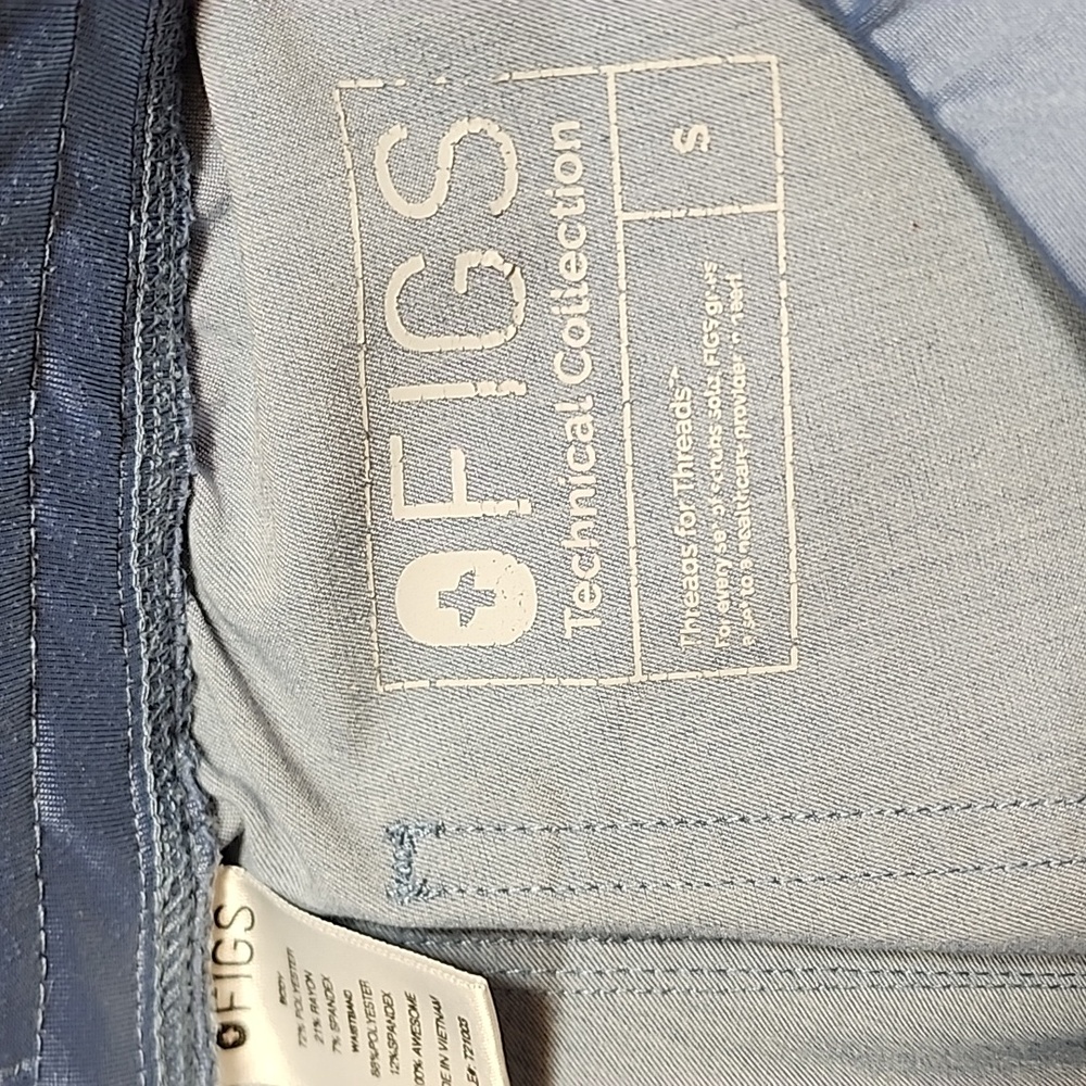 Figs Womens Tall Technical Collection Chambry Blue Straight Legged Pants Size S - Picture 15 of 16